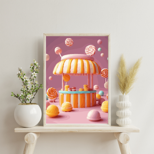Sweet Treats Stand: Paint-by-Number Collection (24/36/48 colors | No Frame)