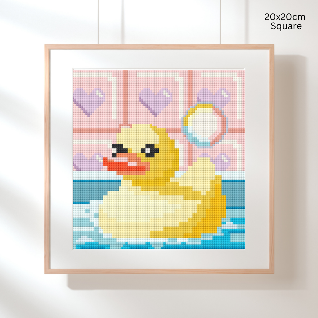 Bath Ducky: MINI Hand-Rendered Diamond Painting Collection