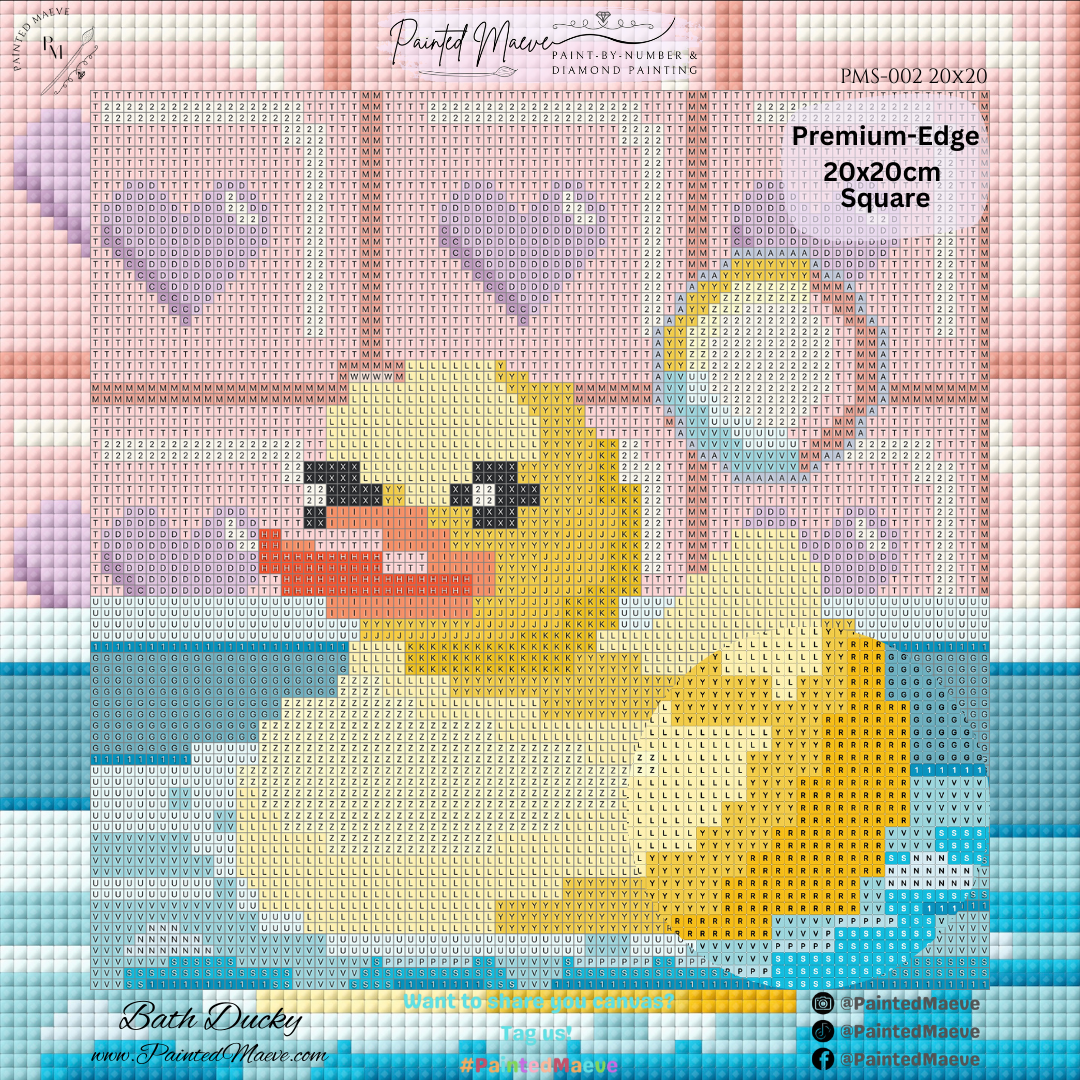 Bath Ducky: MINI Hand-Rendered Diamond Painting Collection