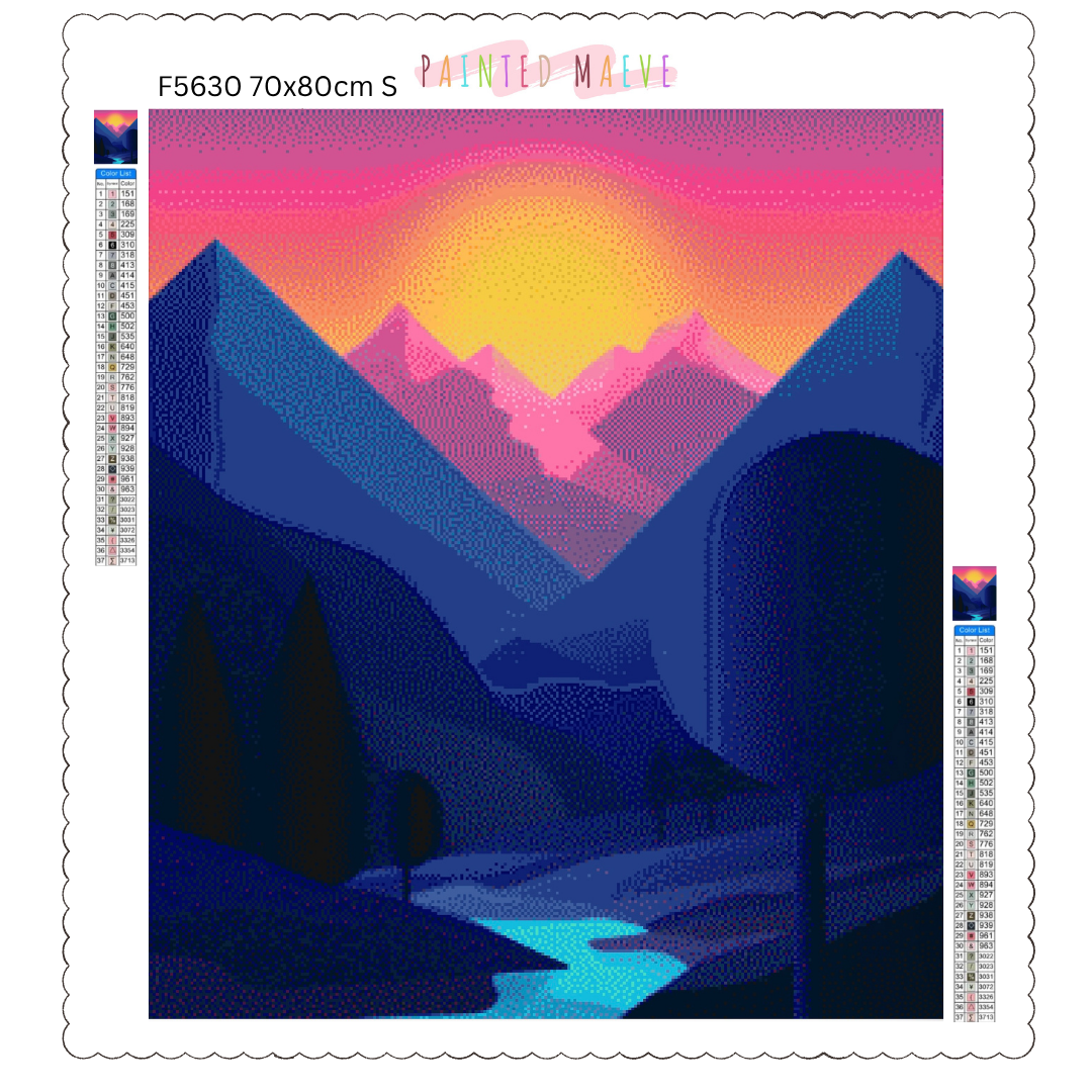 Mountain Dusk: Diamond Painting Collection