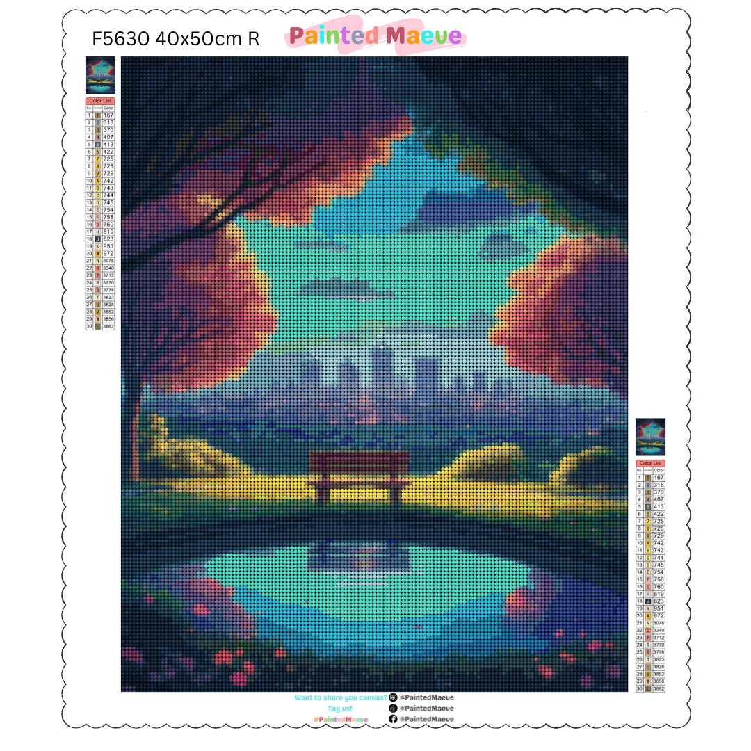 Evening in the Park: Diamond Painting Collection
