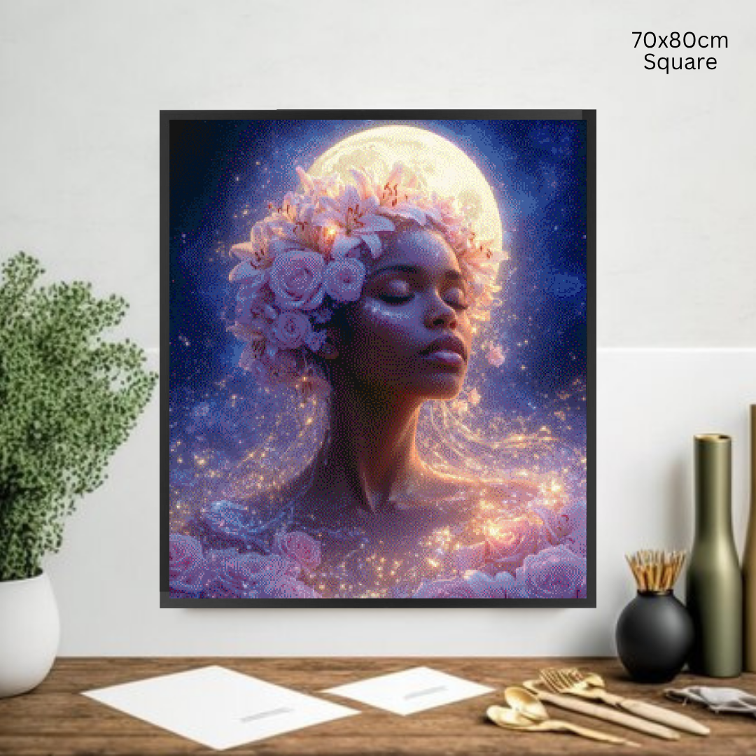 Pink Rose Deity: Diamond Painting Collection
