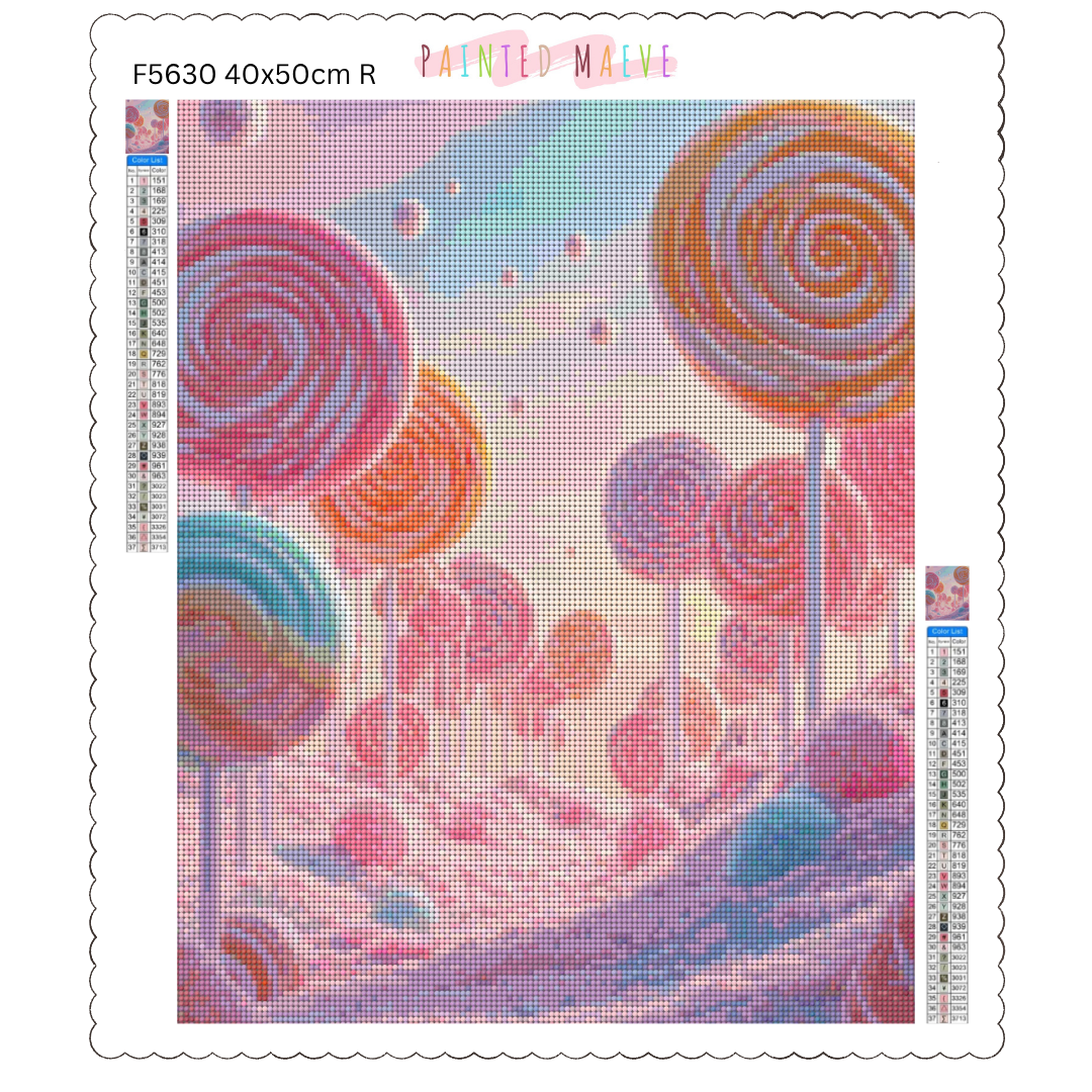 Lollipop Meadow: Diamond Painting Collection