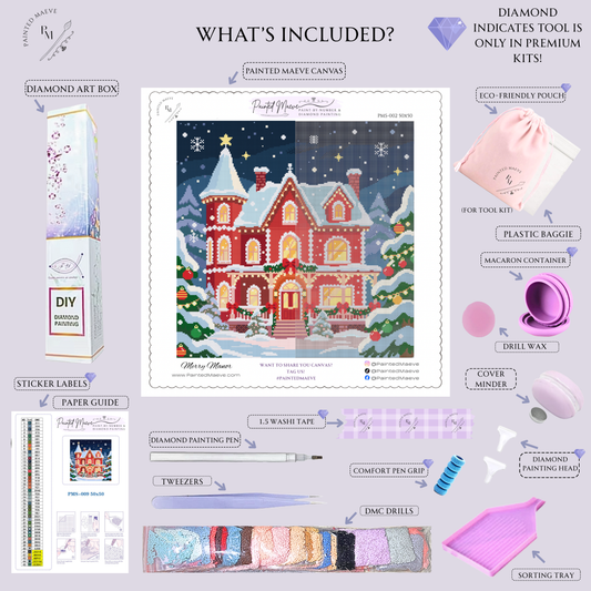 Merry Manor: Hand-Rendered Diamond Painting Christmas Collection