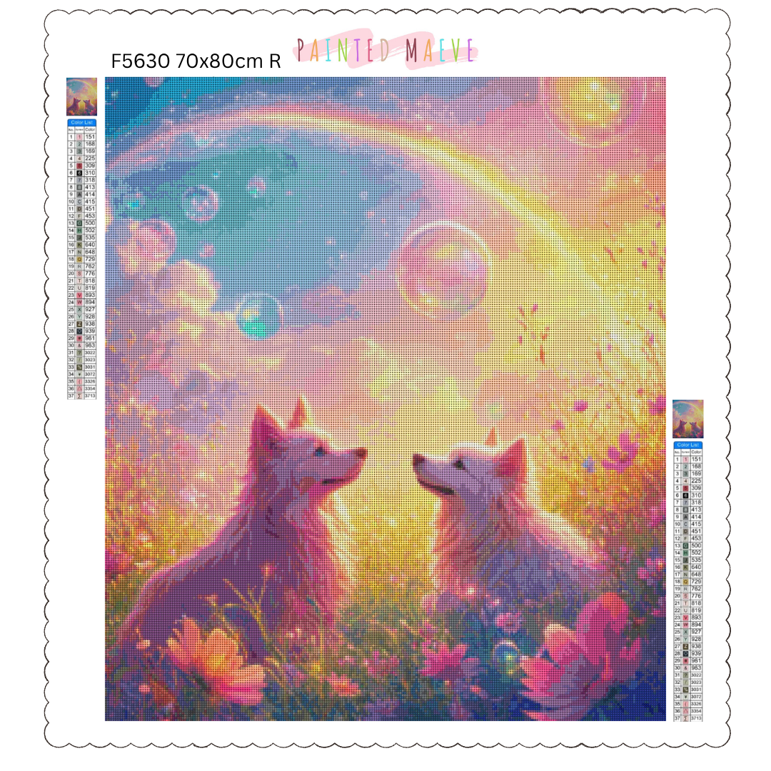 Rainbow Paws & Bubble Dreams: Diamond Painting Collection