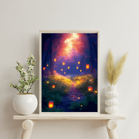 Mystic Lantern Isle: Paint-by-Number Collection (24/36/48 colors | No Frame)