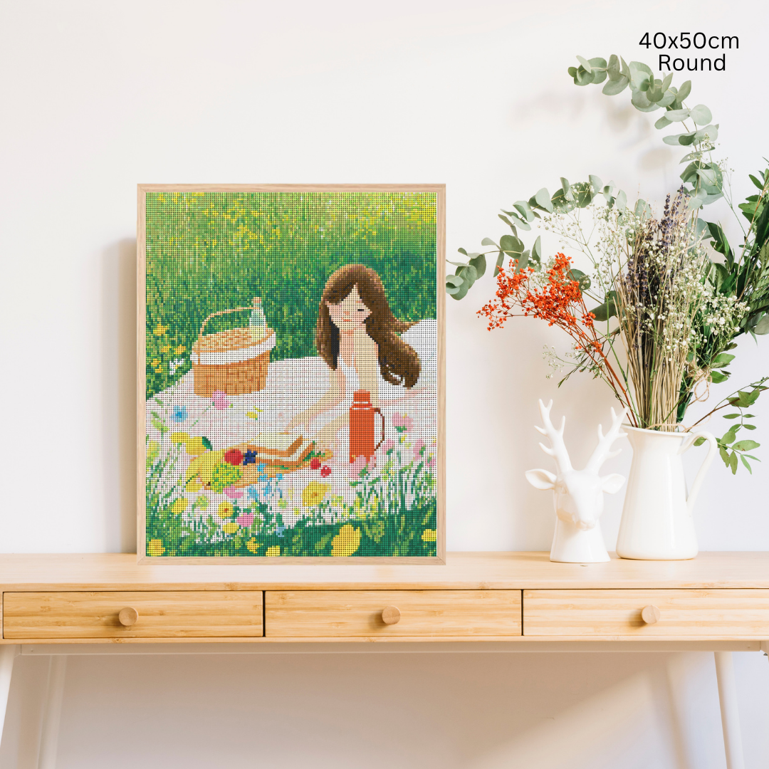 Sunny Picnic Bliss: Diamond Painting Collection