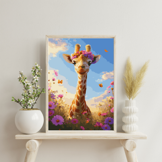 Sunny Giraffe Glow: Paint-by-Number Collection (24/36/48 colors | No Frame)