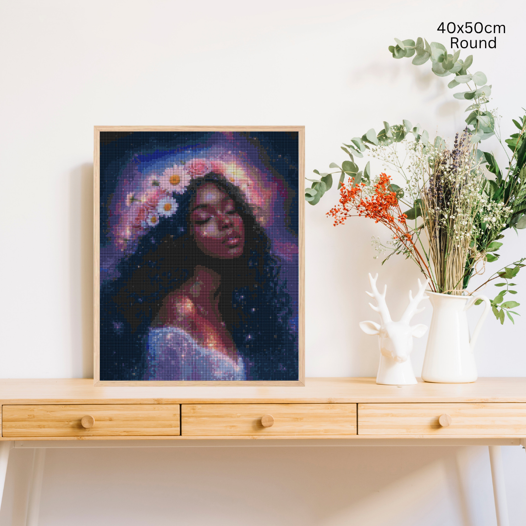 Floral Crown Goddess: Diamond Painting Collection