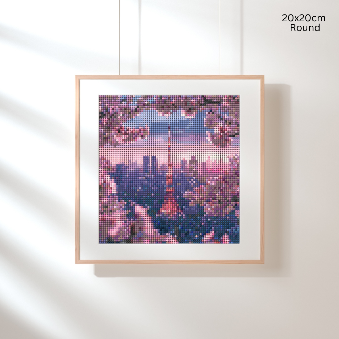 Cherry Blossom Glow: Diamond Painting Collection