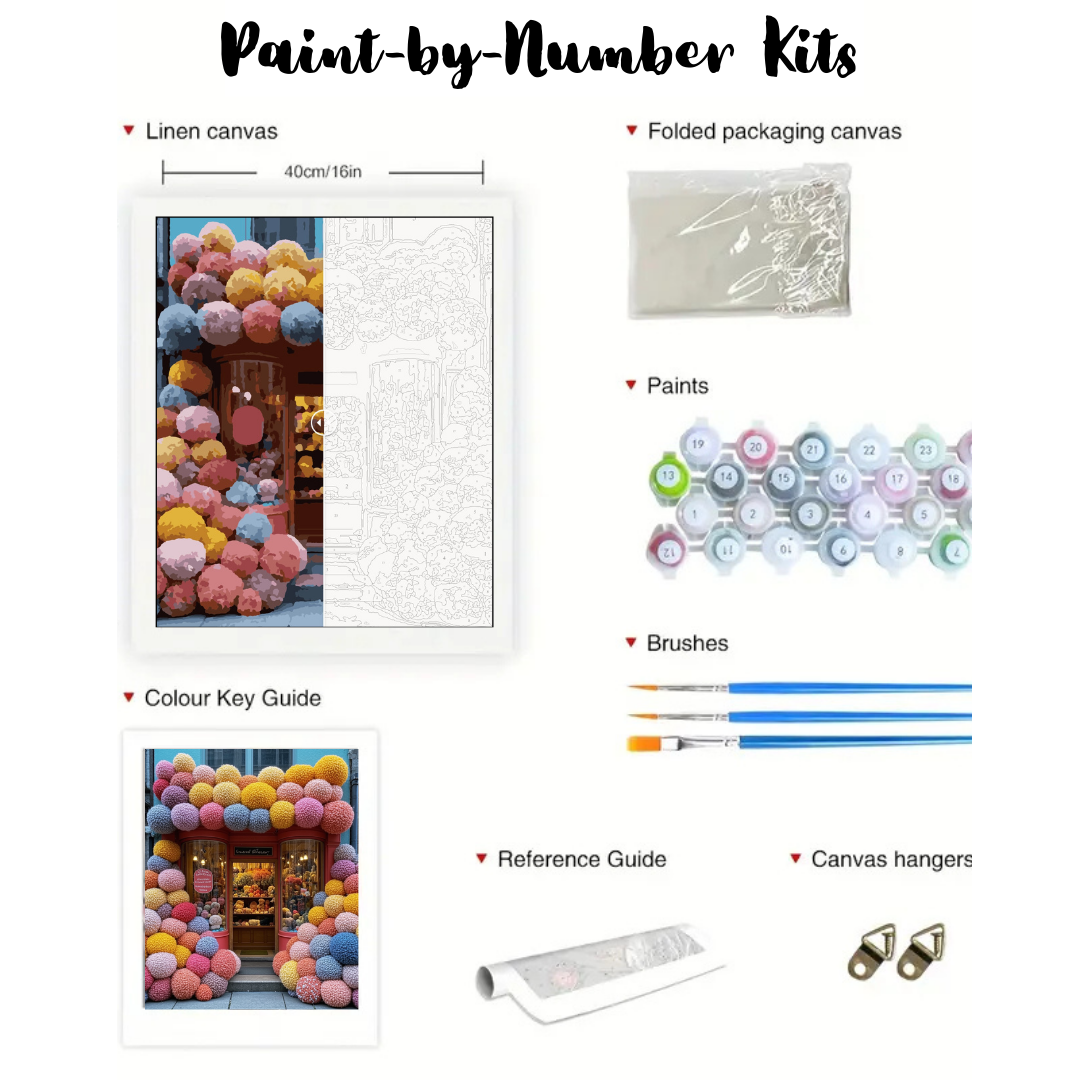 Yarn and Fluff Shop: Paint-by-Number Collection (24/36/48 colors | No Frame)