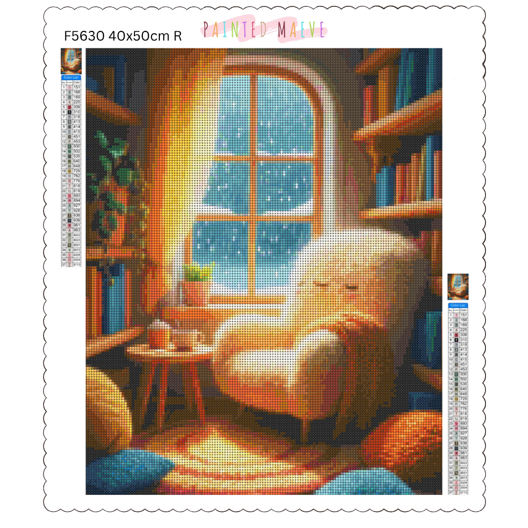 Cozy Reading Nook: Diamond Painting Collection