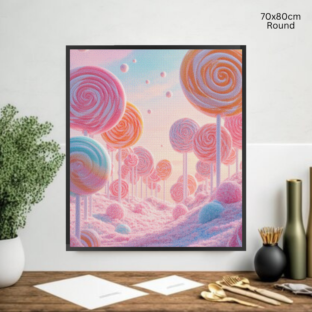 Lollipop Meadow: Diamond Painting Collection