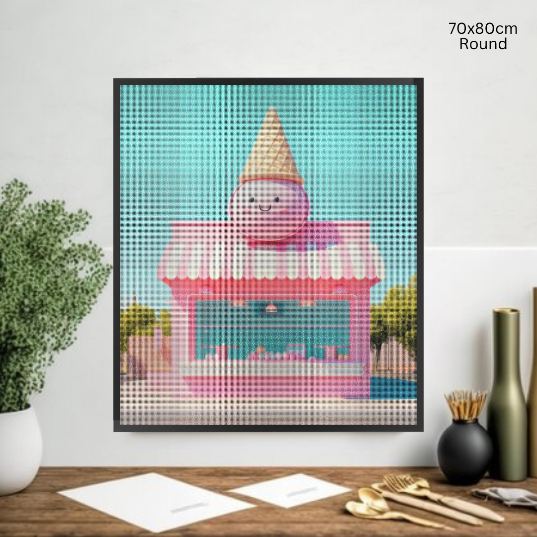 Cream and Cone Hut: Diamond Painting Collection