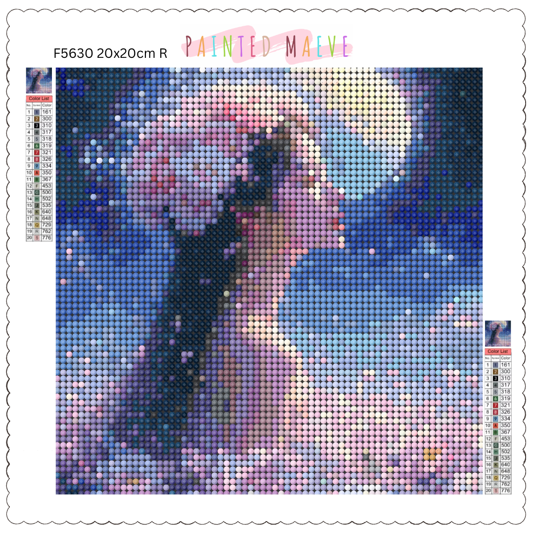 Moonlit Blossom Enchantress: Diamond Painting Collection