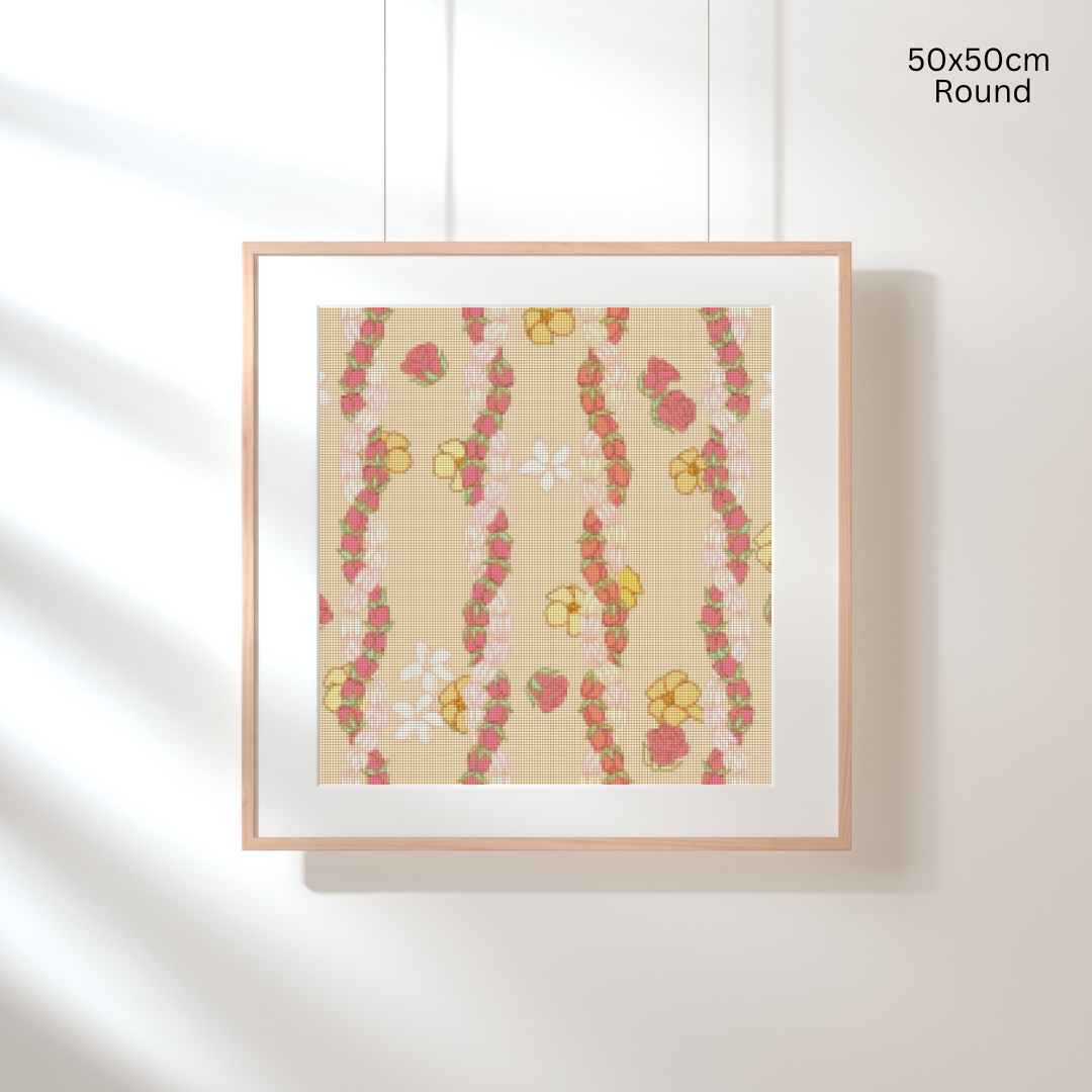 Twisted Pikake & Rosebud Lei: Diamond Painting Collection