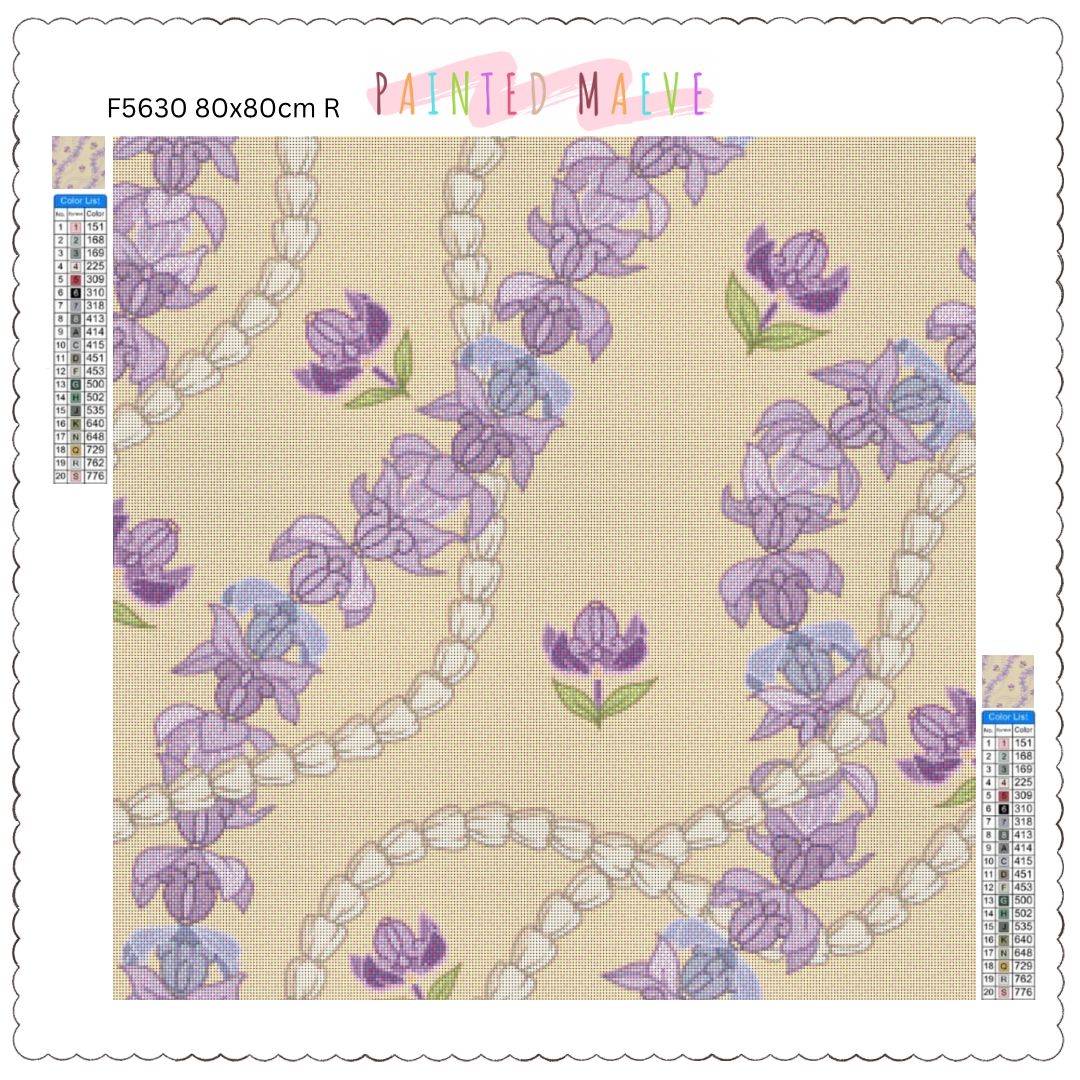 Crown Flower & Pikake: Diamond Painting Collection