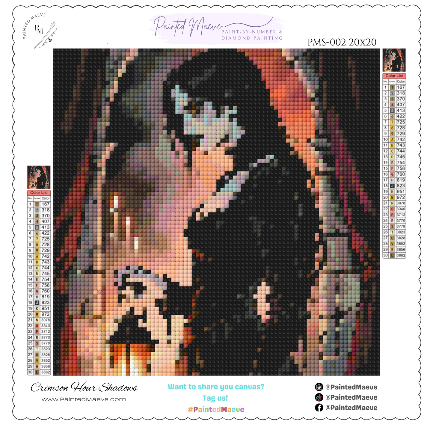 Crimson Hour Shadows: Diamond Painting Halloween Collection