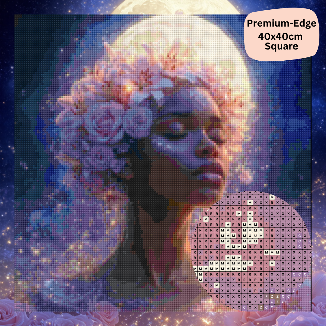 Pink Rose Deity: Diamond Painting Collection