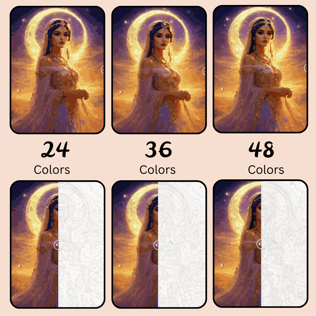Arabian Princess: Paint-by-Number Collection (24/36/48 colors | No Frame)