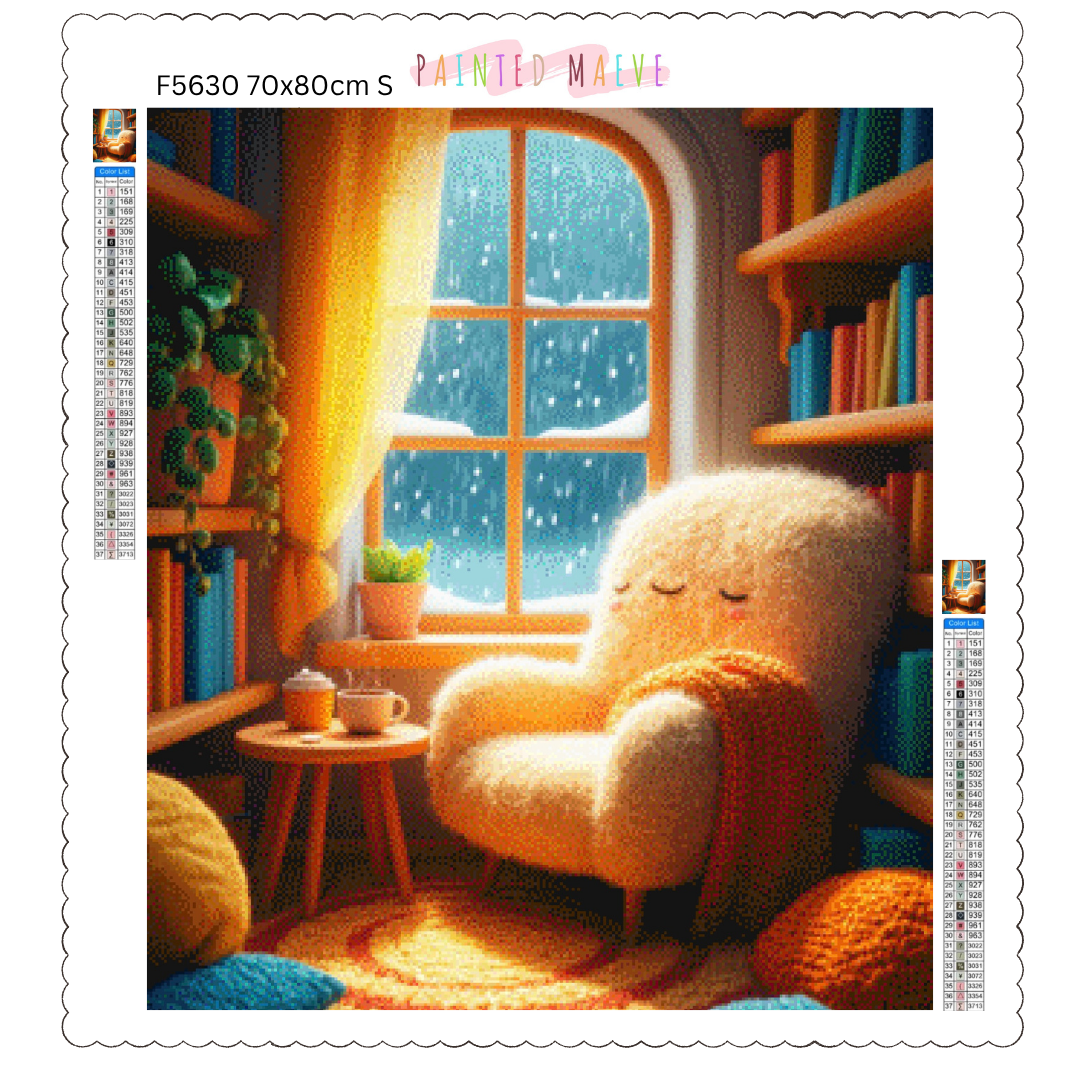 Cozy Reading Nook: Diamond Painting Collection