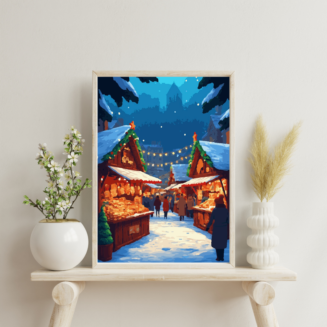 Winter Wonderland Market: Paint-by-Number Collection (24/36/48 colors | No Frame)