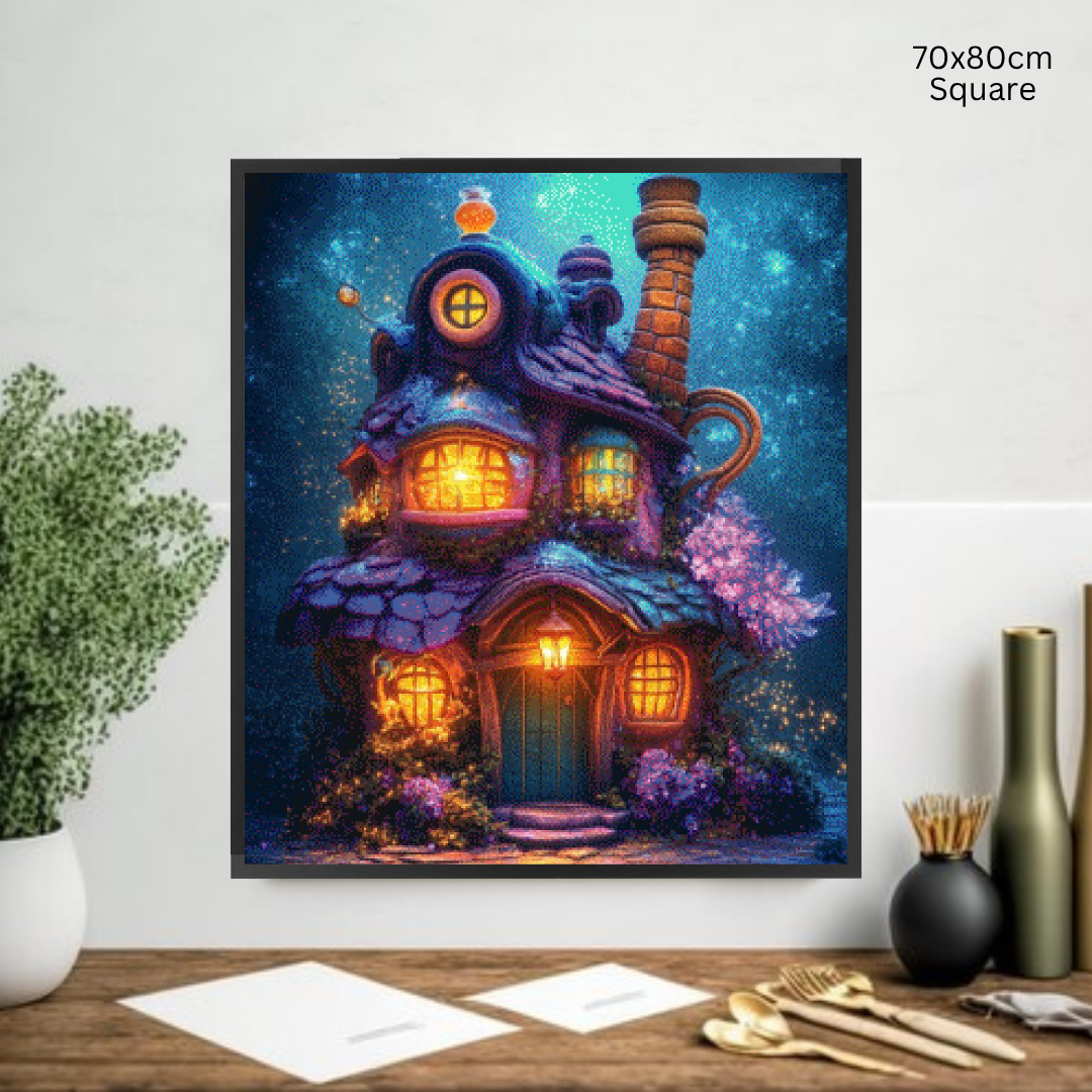Potion and Crystal Cabin: Diamond Painting Collection