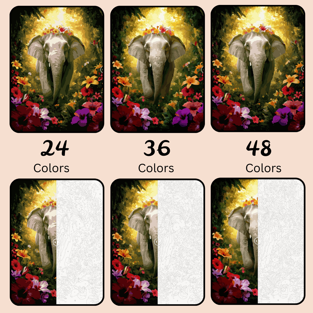 Blossoming Grace: Paint-by-Number Collection (24/36/48 colors | No Frame)