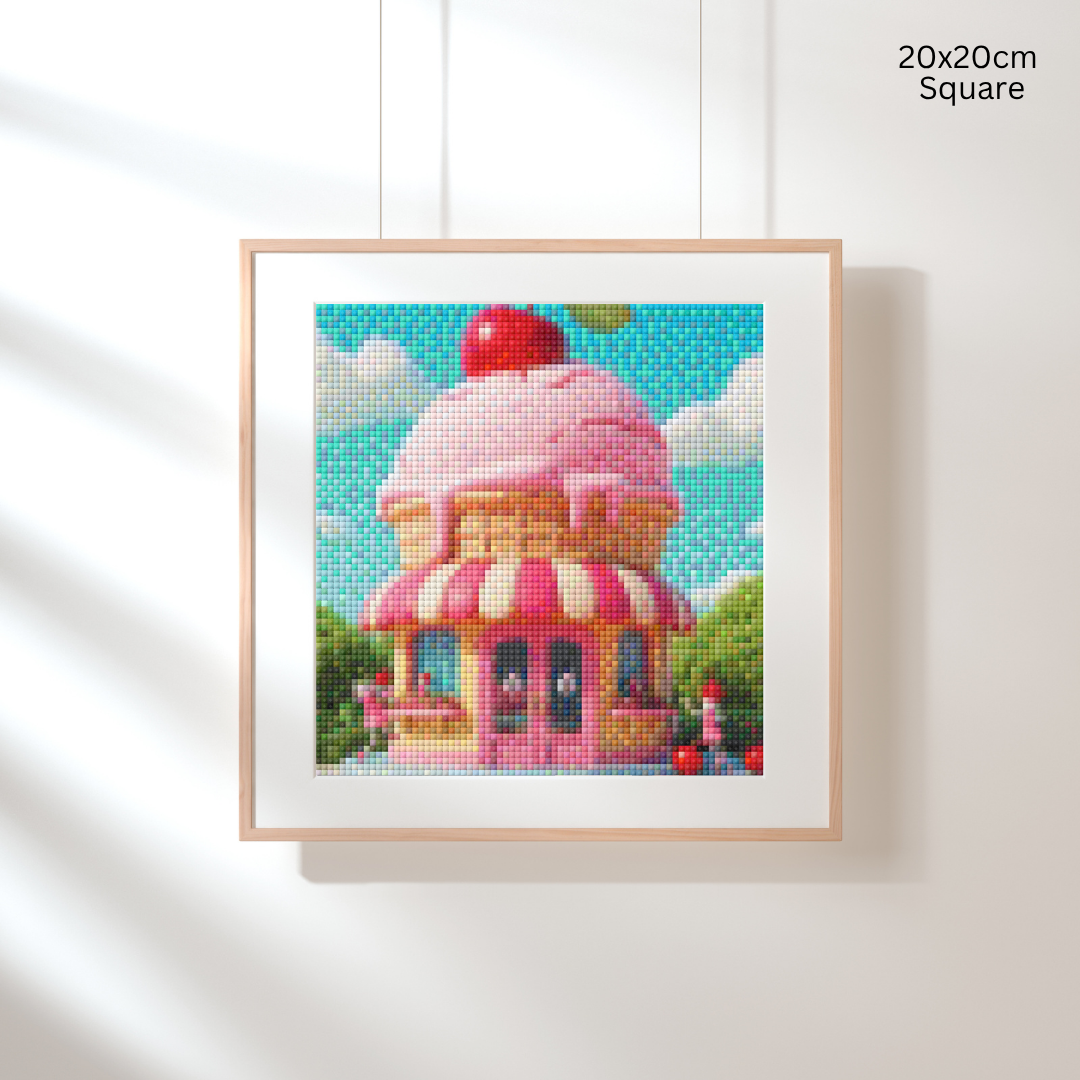 Strawberry Ice Cream Shop: Diamond Painting Collection