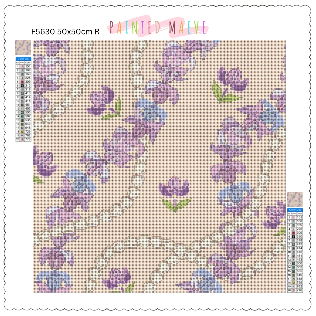 Crown Flower & Pikake: Diamond Painting Collection