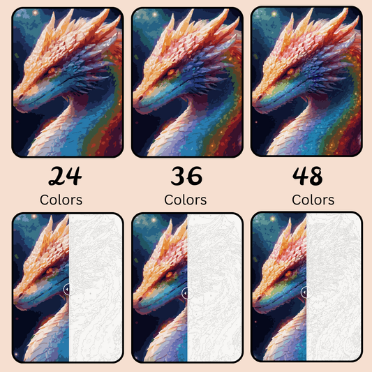 Stardust Serpent: Paint-by-Number Collection (24/36/48 colors | No Frame)