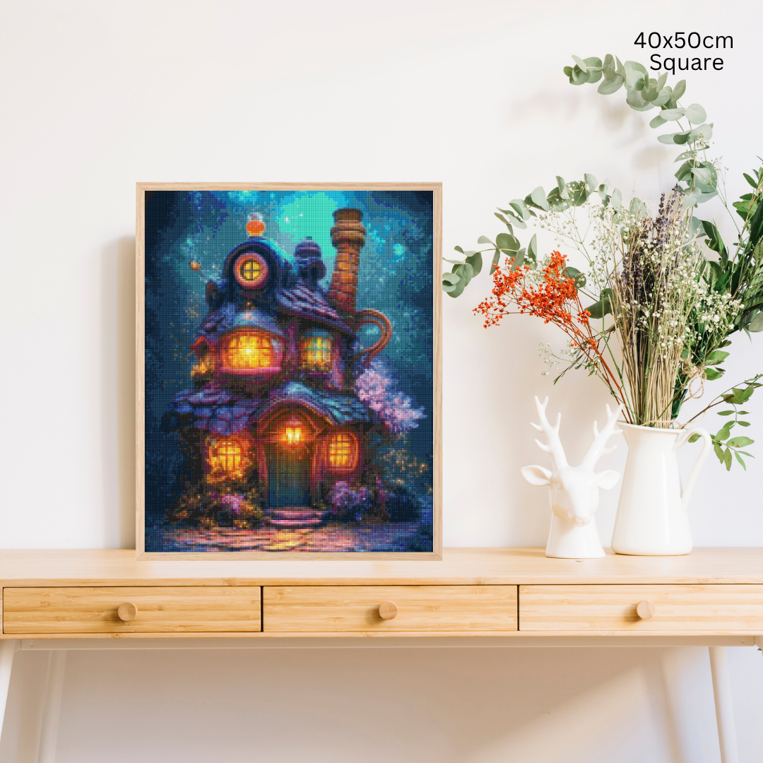Potion and Crystal Cabin: Diamond Painting Collection
