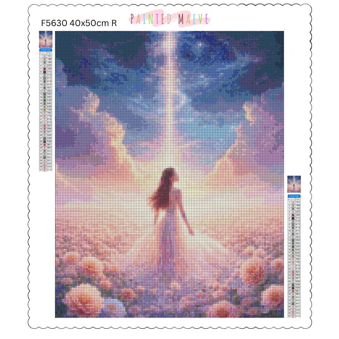 Celestial Blossom Beauty: Diamond Painting Collection