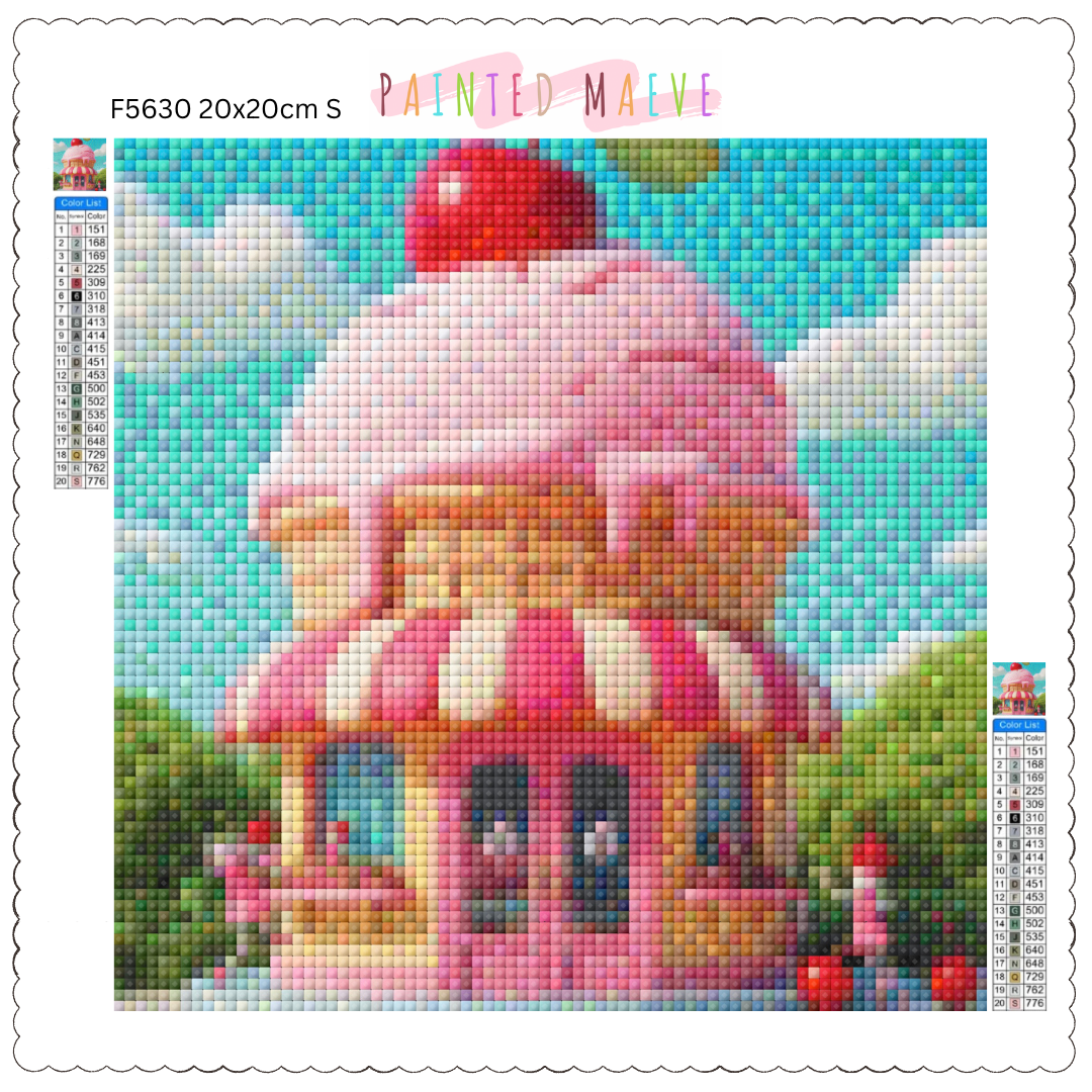 Strawberry Ice Cream Shop: Diamond Painting Collection