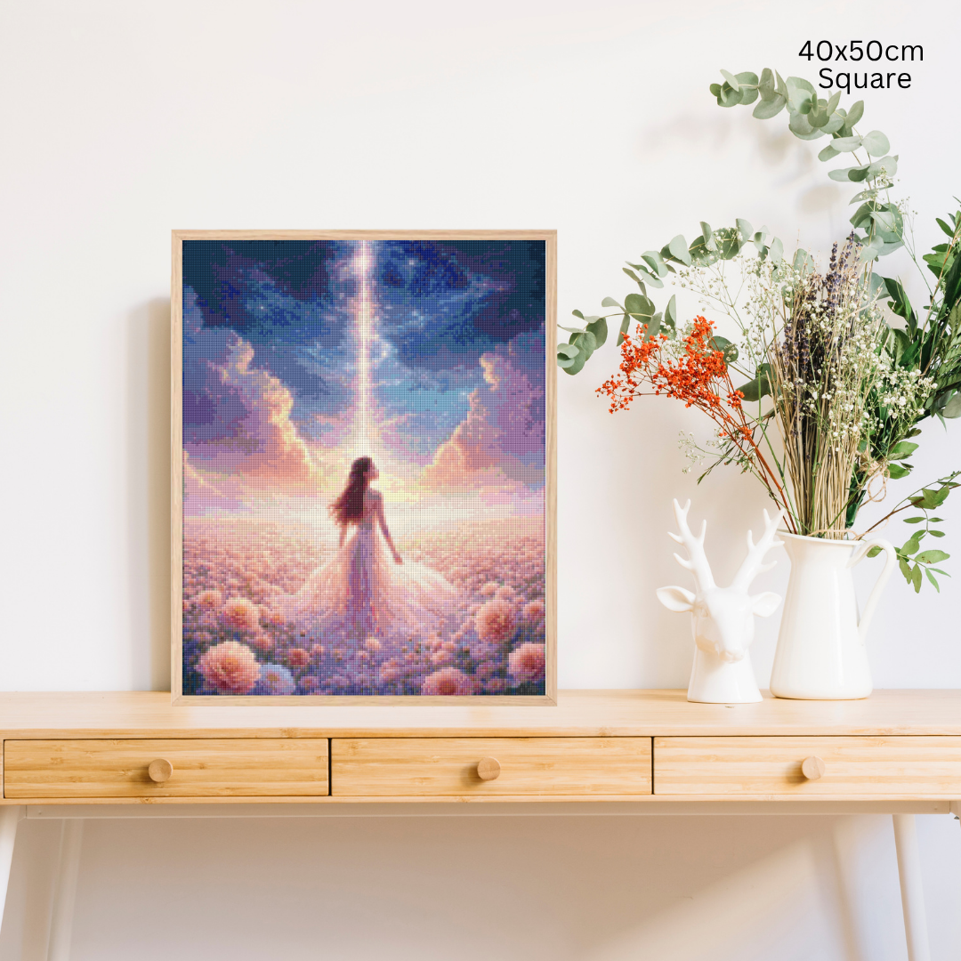 Celestial Blossom Beauty: Diamond Painting Collection