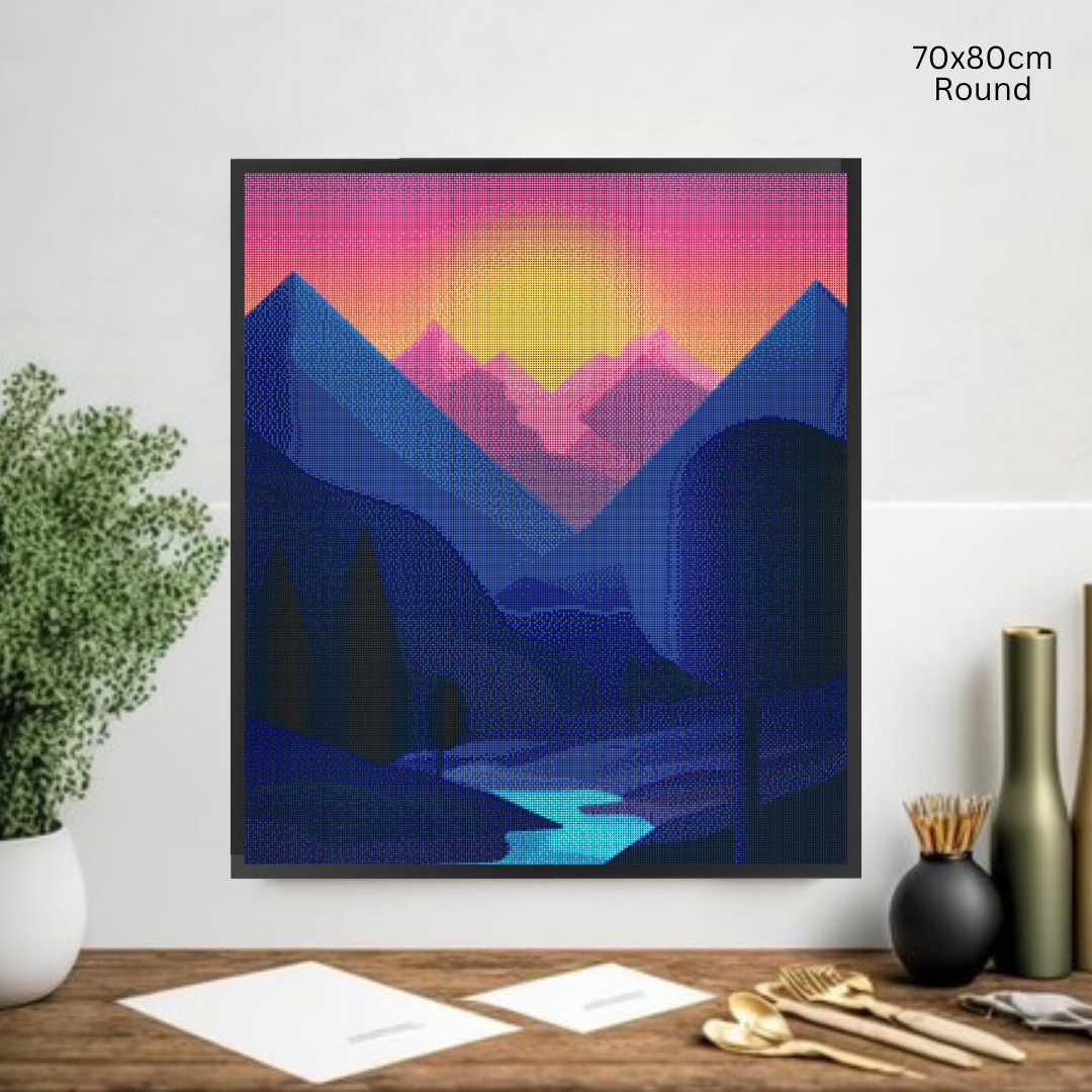 Mountain Dusk: Diamond Painting Collection