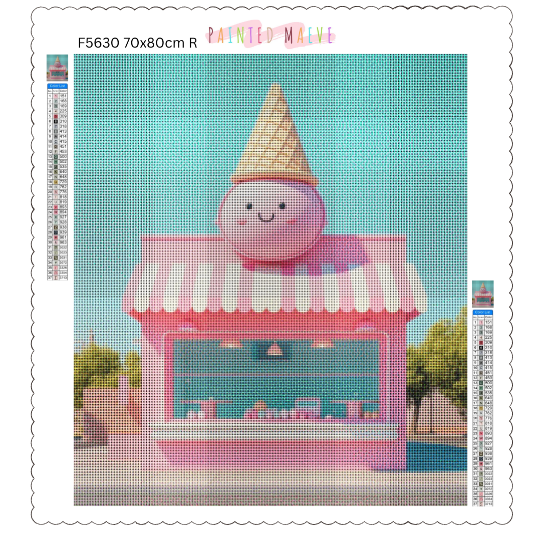 Cream and Cone Hut: Diamond Painting Collection