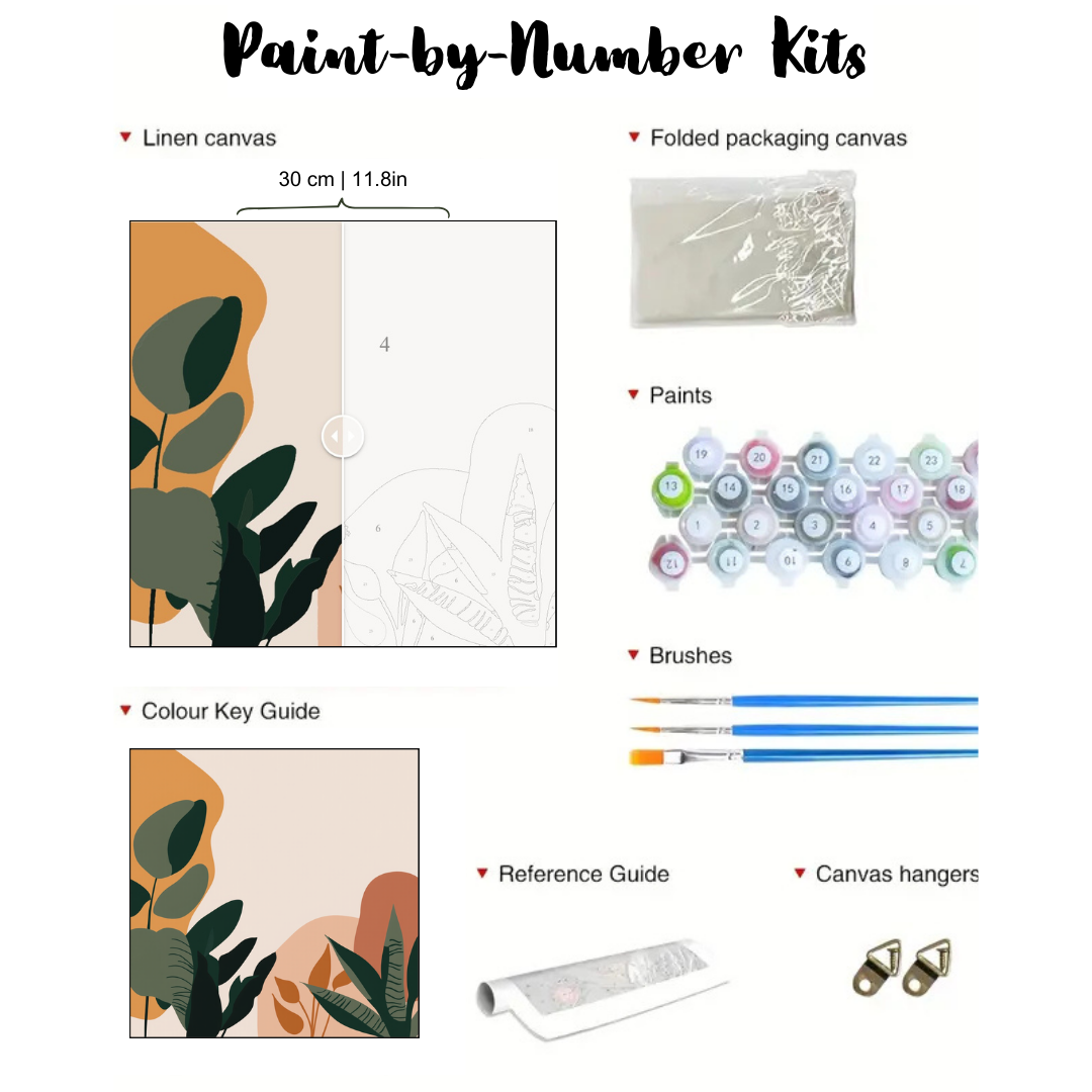Boho Plants: Paint-by-Number Mini Collection