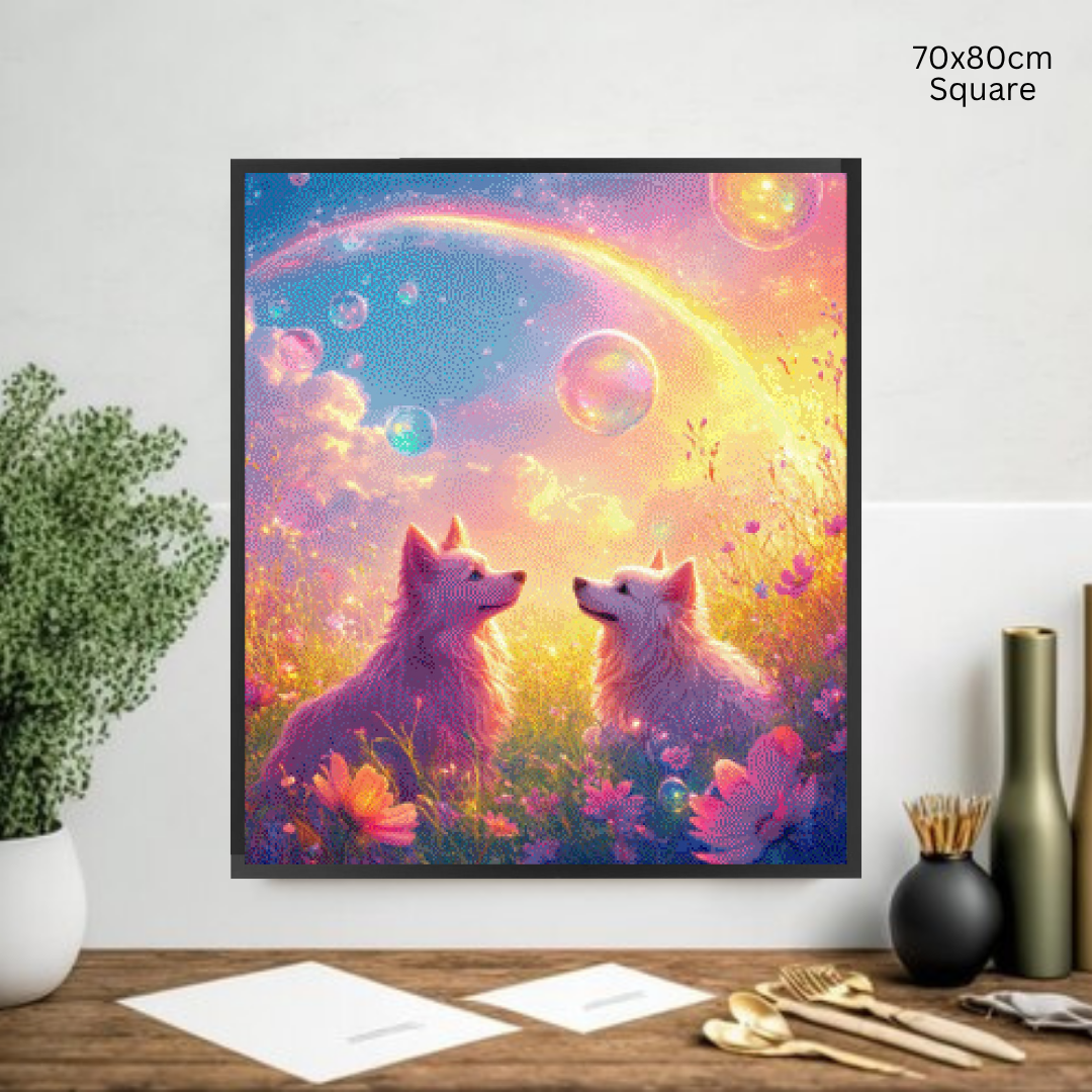 Rainbow Paws & Bubble Dreams: Diamond Painting Collection