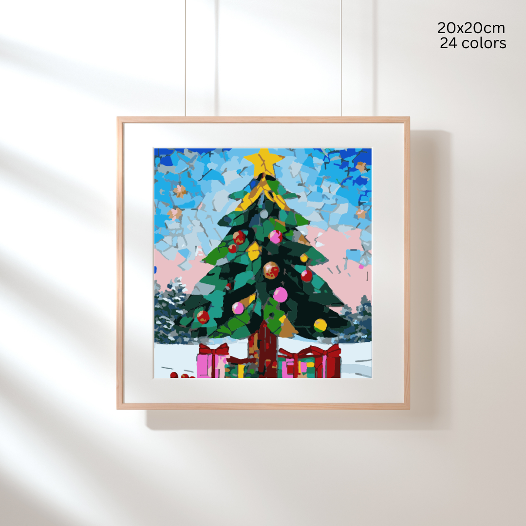 Pieces of Christmas: Paint-by-Number Christmas Collection (24/36/48 colors | No Frame)