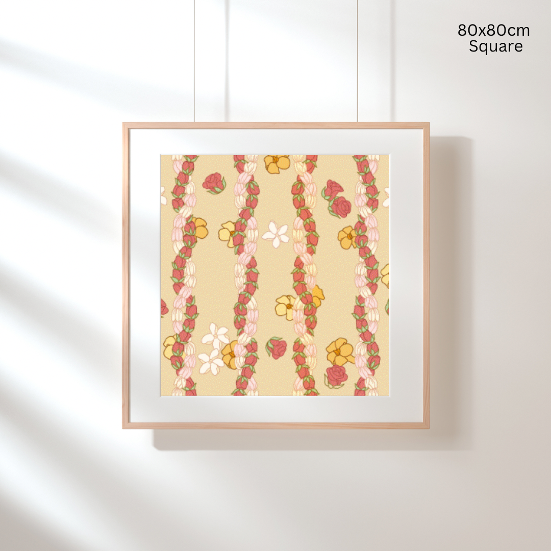 Twisted Pikake & Rosebud Lei: Diamond Painting Collection