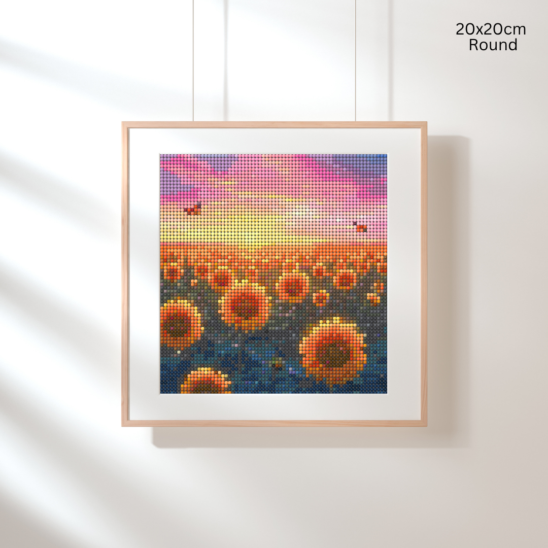 Sunrise Sunflower Meadow: Diamond Painting Collection