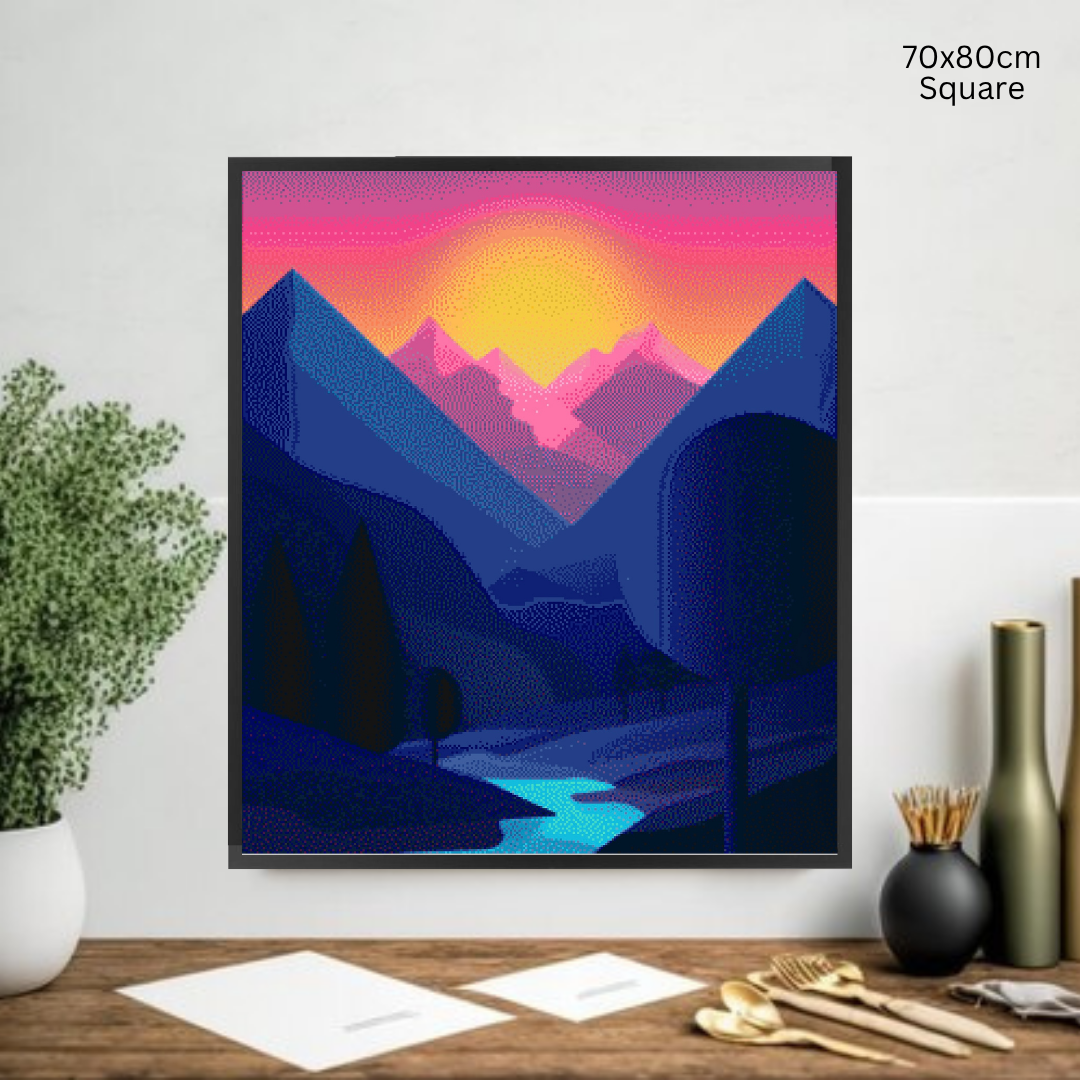 Mountain Dusk: Diamond Painting Collection