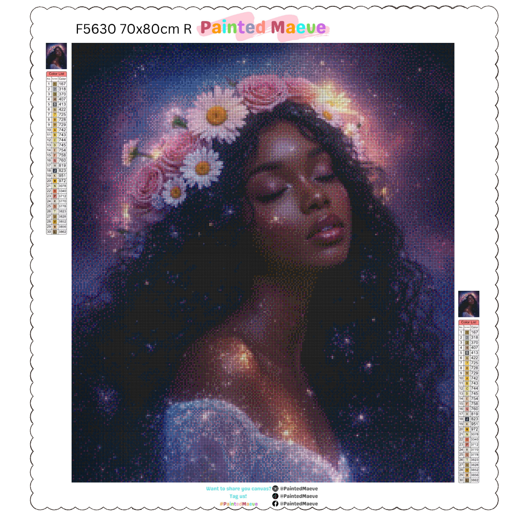 Floral Crown Goddess: Diamond Painting Collection