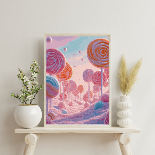 Lollipop Meadow: Paint-by-Number Collection (24/36/48 colors | No Frame)