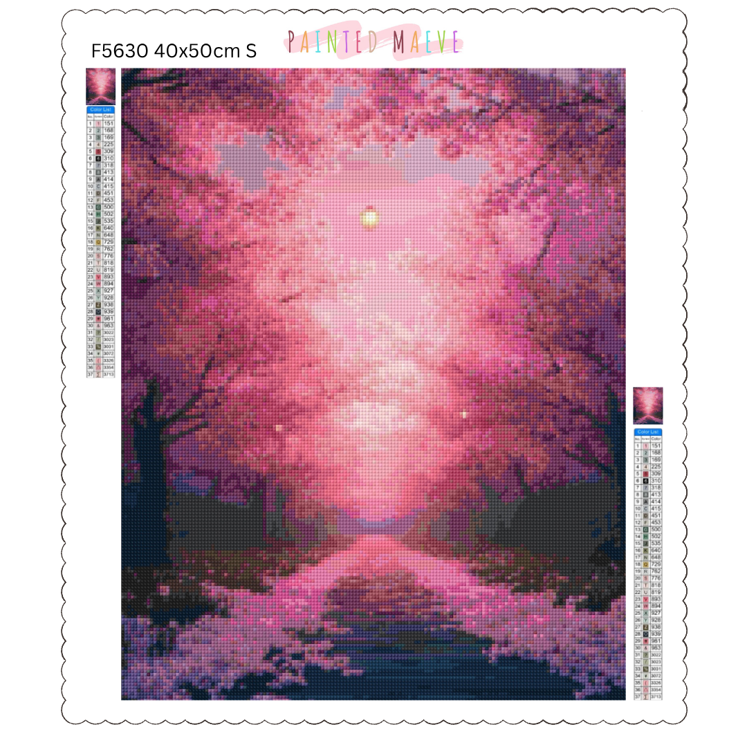Cherry Blossom Stroll: Diamond Painting Collection