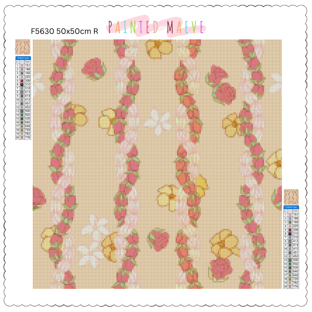 Twisted Pikake & Rosebud Lei: Diamond Painting Collection
