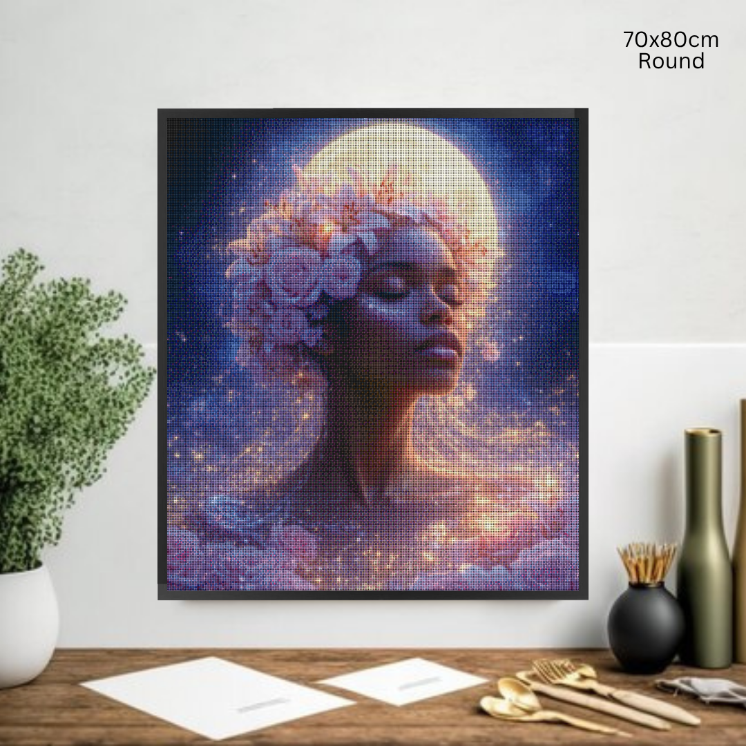 Pink Rose Deity: Diamond Painting Collection