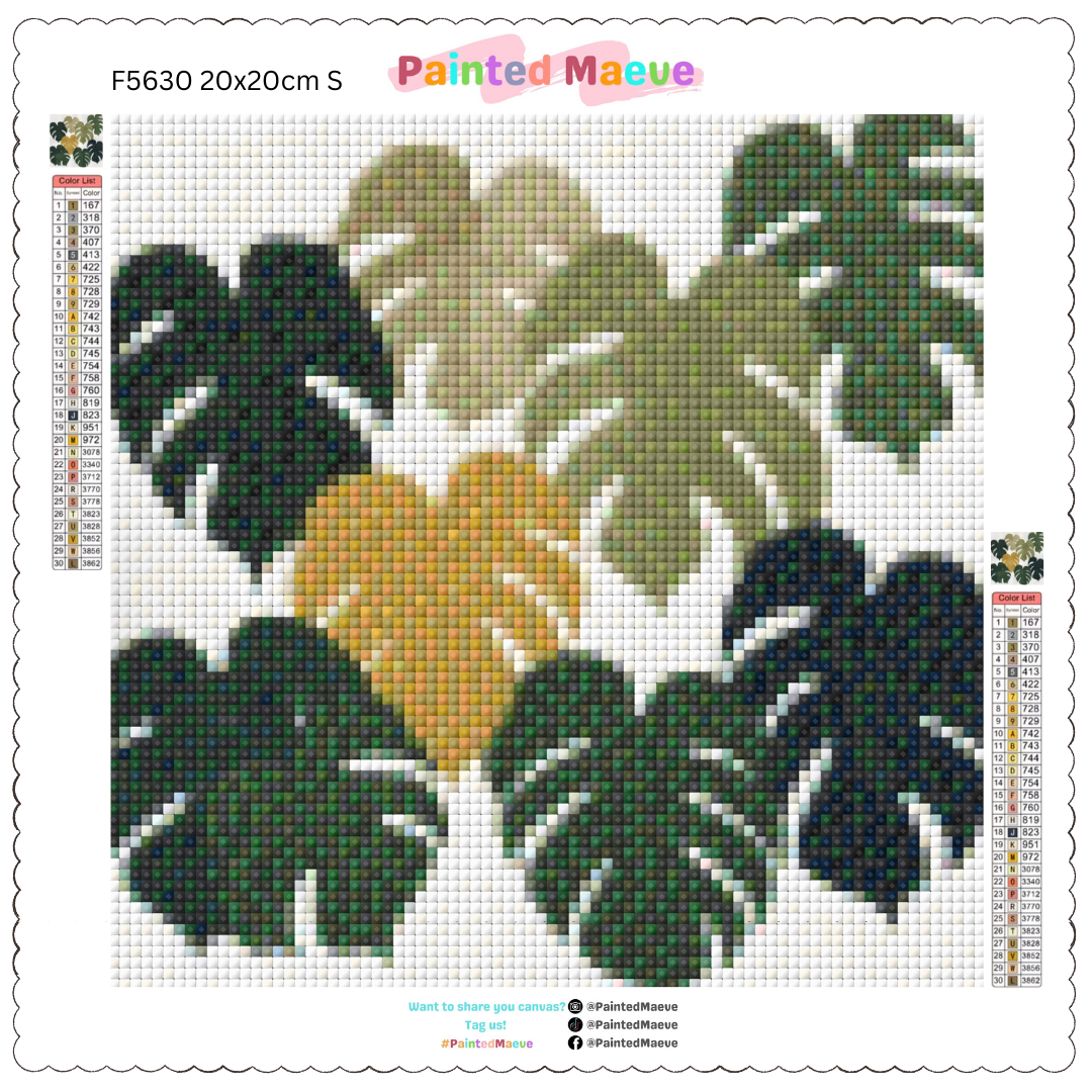 Monstera Silhouette: MINI Diamond Painting Collection