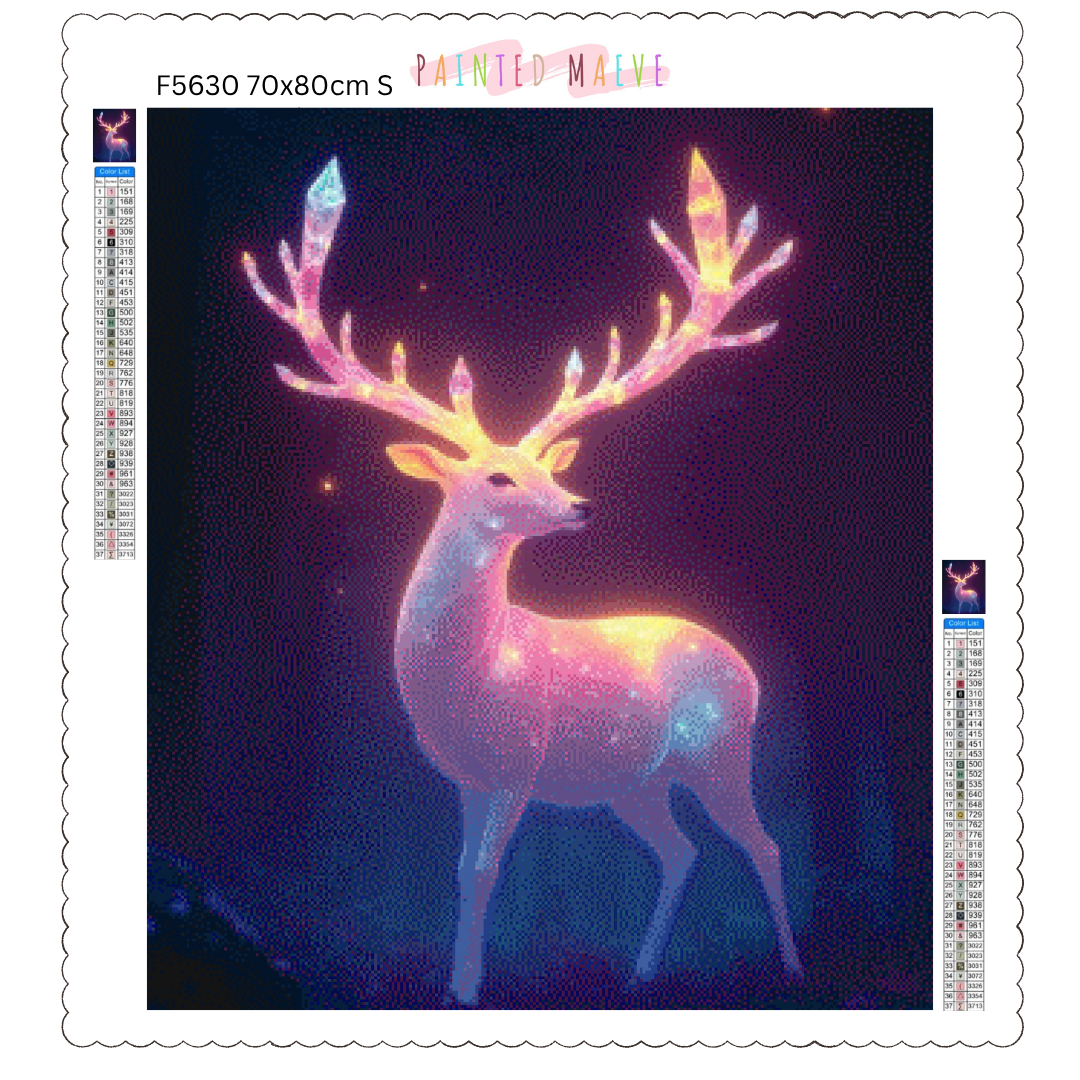 Antler Glow: Diamond Painting Collection